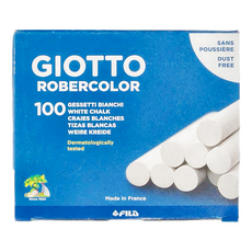GIOTTO ROBERCOLOR 粉筆 100支裝, 法國製造, 國中小老師推薦, 抗敏感, 不揚塵, 好清潔, 校園白色, 1盒