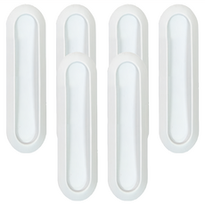 aguard 安全玻璃門窗把手 白色 34x110 毫米, 534429, 3組