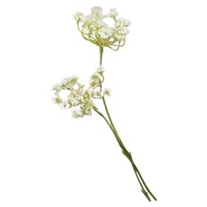 FLORAL M 安妮公主蕾絲花仿真花花材 2支 居家裝飾, 白色