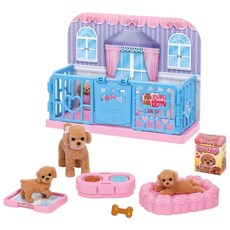 TAKARA TOMY Licca 莉卡娃娃 莉卡寵物布丁小狗房屋組 LG-04, 1套, 混和顏色