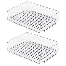 小麥購物 C592 可疊加文件收納架 318g 2個, 1層, 透明色