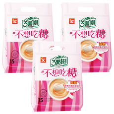 3點1刻 減糖 玫瑰花果奶茶, 20g, 15包, 3袋