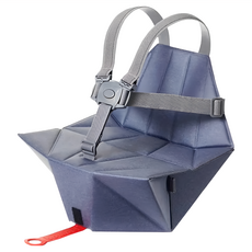 bombol 隨變嬰幼兒餐椅椅墊, 時尚立體結構, 承重75公斤, 可摺疊收納成側背包, 防汙抗漬防臭, 耐磨損塗層, 重量僅1100公克, 藍色, 1個