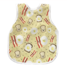 BAPRON BABY 圍兜, 36公分 x 29.5公分, 73%聚酯纖維 27%聚氨酯, 蛋蛋培根, 1件