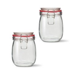 mir 扣式玻璃密封罐 700ml 2個, 氣密蓋