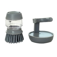 comet 自動加液一體型洗鍋刷 12.2 x 9.2cm, 1個, 灰色