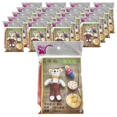 台灣敏愛 羊毛氈補充包 Set, 100% 羊毛, 澳洲羊毛產地, 蜜桃色, 20包