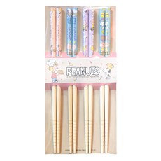 收納王妃 史奴比竹筷, 4雙筷子, 綠色 + 紫色 + 藍色 + 橘色, 3組