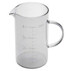 中國 MILA 咖啡玻璃量杯, 650ml, 1個, 透黑款