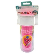 Munchkin 滿趣健 360度自由貼防漏杯 266ml, 美國牙醫推薦, 雙層設計長時保冷隔熱, 無BPA, 粉色, 1個