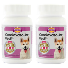 Zippets 吉沛思 複合寵物保健膠囊 犬用, 心血管保健, 60顆x2罐組, 心血管, 2罐, 60顆