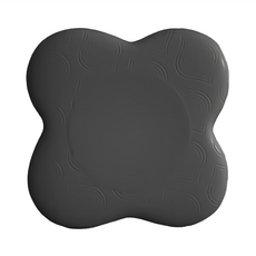 瑜珈護墊 瑜珈跪墊 止滑墊 支撐墊 塑膠材質 多色可選, 19.5 x 19.5 x 1.8cm, 經典黑, 4個