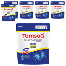 Tamsaa 六倍高濃縮洗衣膠囊, 100顆, 7種酵素深層清潔, 適用於直立式/滾筒式洗衣機, 6袋