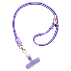 ekax 輕鬆出門組 手機夾片+可調節抽繩背帶, 香芋紫, 1組