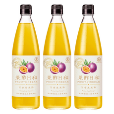 Kong Yen 果酢日和 百香果果酢, 25%以上果汁原汁, 590ml, 3瓶