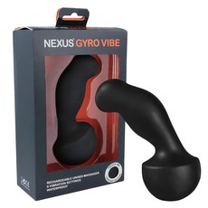 NEXUS Gyro Vibe 陀螺後庭前列腺按摩器 雙馬達震動雙刺激 6頻震動 IPX7防水 食品級矽膠 針式USB充電, 黑色, 1個