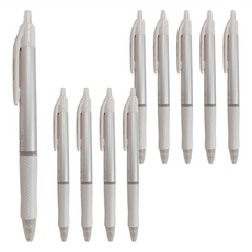 PILOT 百樂 Acroball T系列 輕油筆 0.3mm 10支入, 白桿/藍芯, 1盒