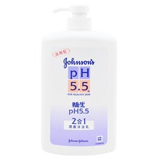 嬌生嬰兒 PH5.5 2合1潤膚沐浴乳 溫和潔膚配方 保濕滋潤 不含皂, 1L, 1瓶