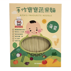 港媽私房手作 手作寶寶菠菜蔬果麵條, 240g, 1盒