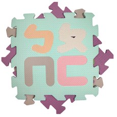 心樂家 莫蘭迪色系巧拼地墊 注音, 注音 莫蘭迪色系, 10個, 31cm