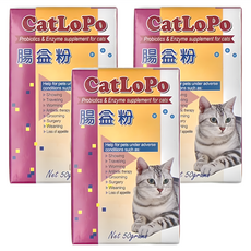 喵樂寶 腸益粉, 寵物益生菌及酵素補充劑, 50g, 腸道健康/乳酸菌, 3個