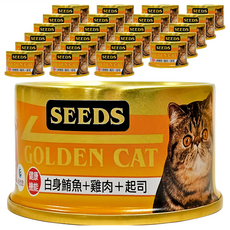 惜時 GOLDEN CAT 健康機能特級金貓罐, 白身鮪魚+雞肉+起司, 80g, 24罐