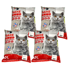 SAKE 經典貓砂, 含除臭/抗菌成分, 6kg, 4包, 海洋玫瑰