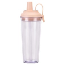 磁吸提手 Tritan 珍奶隨行杯 附吸管, 奶茶色, 710ml, 1個