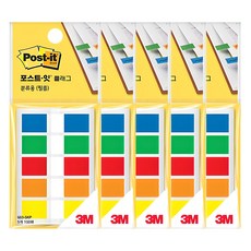 Post-it 683-5KP 分類用膠質標籤旗 5色, 5入, 1組
