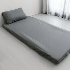 厚度5~12cm折疊床專用床包枕套組, 3.5尺(186 x 105cm), 灰色