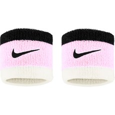 NIKE 耐吉 Swoosh 運動手腕帶 黑粉白 n0001565641os，吸濕排汗，舒適親膚, 1入, 1size