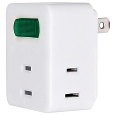 RONEVER 節能小壁插 1切3座2P, 55mm, 單色, 1個