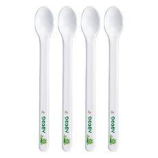 DOOBY 大眼蛙嬰兒抗菌餵食匙, PP材質耐高溫, 4支