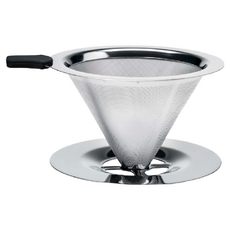不鏽鋼錐形濾杯 LBS-V01-1, 1~2杯用, 1個