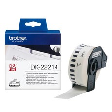 Brother 連續標籤帶 DK-22214, 白底黑字, 30.48m