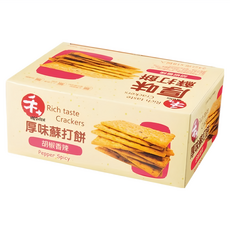 禾十 厚味蘇打餅 胡椒香辣, 414g, 1盒