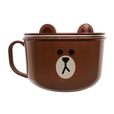 LINE FRIENDS 不鏽鋼湯杯, 熊, 1個