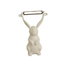 Need&Need Easy Grip不鏽鋼兔子造型可立式削皮器, 白色, 1入