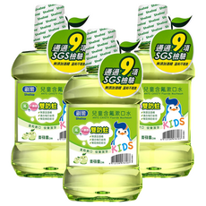 Shallop 刷樂 兒童含氟漱口水 青蘋果, 3瓶, 500ml