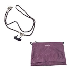 TOTU 拓途 多功能防潑水時尚運動收納包手機掛繩 + 夾片組 FB-2, 紫色, 1組