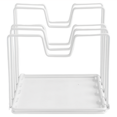 HOLA 和樂家居 Ink 鐵線收納可調式鍋蓋架 737g, 白色, 1個