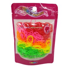 RAINBOW 韓國橡皮筋 SY13827 小 螢光五色 髮圈 寵物造型 髮飾, 1組