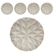 CHIFUN SENHUO 祈樂森活 菱形矽膠隔熱墊 直徑16 x 3cm 490g, 5個, 白色