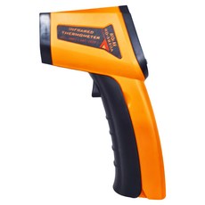 鴻龍 紅外線溫度計 非接觸式測溫 高精度快速測量 適用於廚房、機械維護等多種場景, 黃色 + 黑色, 1個