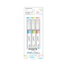 KOKUYO Mark+獨角仙同色螢光筆海島色系3入組, 日本製, 天藍 + 葉綠 + 珊瑚紅, 1組