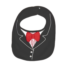 Frenchie mini couture 經典燕尾服圍兜 - 紅領結, 1件