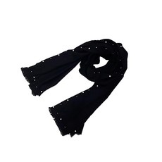 捷華 韓版珍珠圍巾 時尚百搭 柔軟舒適 珍珠點綴 多種圍法