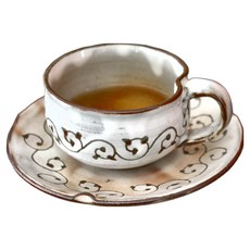 日本製 咖啡杯組, 粉引藤花, 1組