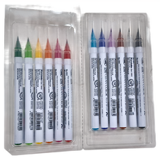 ZIG 吳竹 彩繪毛筆 12色 Set, RB-6000AT/12VA, 12支