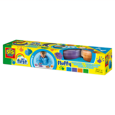 荷蘭SES 幼兒手指畫柔和彩繪顏料組, 110ml, 4個